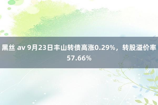 黑丝 av 9月23日丰山转债高涨0.29%，转股溢价率57.66%