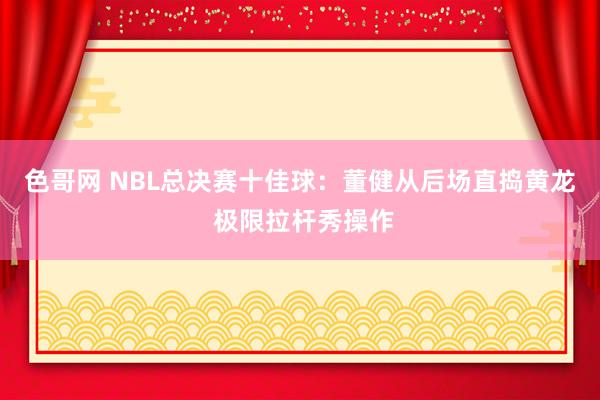 色哥网 NBL总决赛十佳球：董健从后场直捣黄龙 极限拉杆秀操作