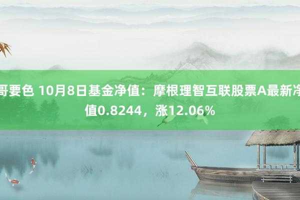 哥要色 10月8日基金净值：摩根理智互联股票A最新净值0.8244，涨12.06%