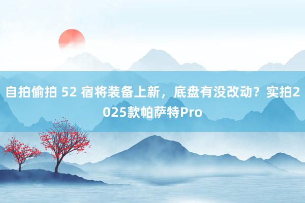 自拍偷拍 52 宿将装备上新，底盘有没改动？实拍2025款帕萨特Pro