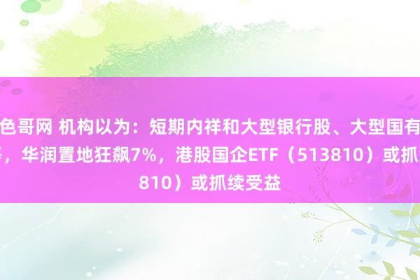色哥网 机构以为：短期内祥和大型银行股、大型国有房企等，华润置地狂飙7%，港股国企ETF（513810）或抓续受益
