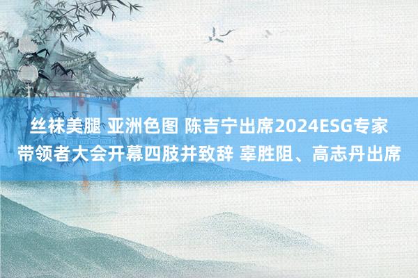 丝袜美腿 亚洲色图 陈吉宁出席2024ESG专家带领者大会开幕四肢并致辞 辜胜阻、高志丹出席