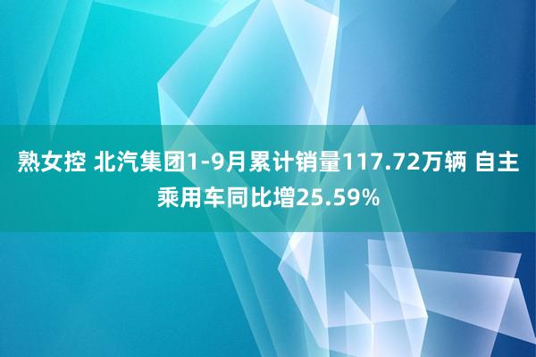 熟女控 北汽集团1-9月累计销量117.72万辆 自主乘用车同比增25.59%