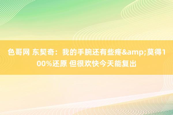 色哥网 东契奇：我的手腕还有些疼&莫得100%还原 但很欢快今天能复出