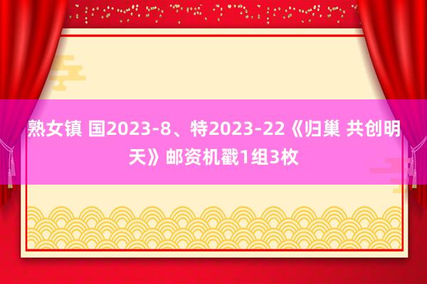 熟女镇 国2023-8、特2023-22《归巢 共创明天》邮资机戳1组3枚