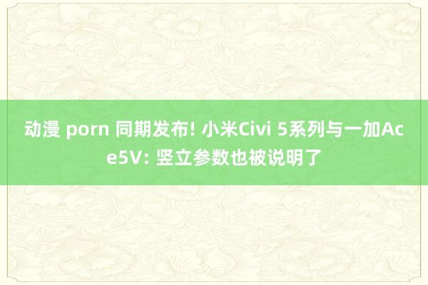 动漫 porn 同期发布! 小米Civi 5系列与一加Ace5V: 竖立参数也被说明了