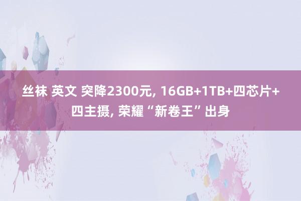 丝袜 英文 突降2300元, 16GB+1TB+四芯片+四主摄, 荣耀“新卷王”出身