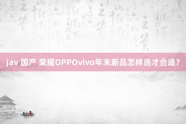 jav 国产 荣耀OPPOvivo年末新品怎样选才合适？