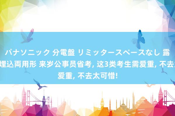 パナソニック 分電盤 リミッタースペースなし 露出・半埋込両用形 来岁公事员省考, 这3类考生需爱重, 不去太可惜!