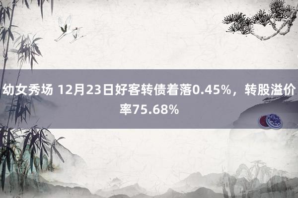 幼女秀场 12月23日好客转债着落0.45%，转股溢价率75.68%