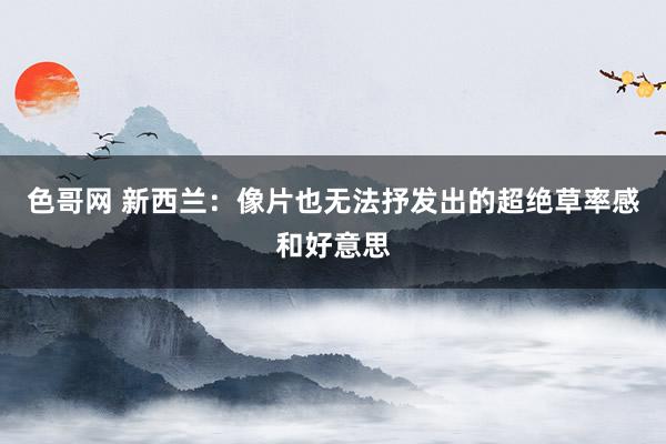 色哥网 新西兰：像片也无法抒发出的超绝草率感和好意思