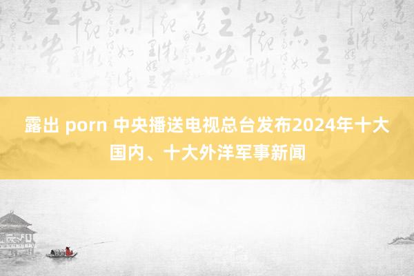 露出 porn 中央播送电视总台发布2024年十大国内、十大外洋军事新闻