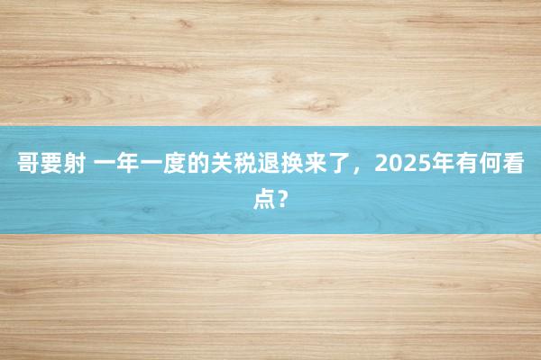 哥要射 一年一度的关税退换来了，2025年有何看点？