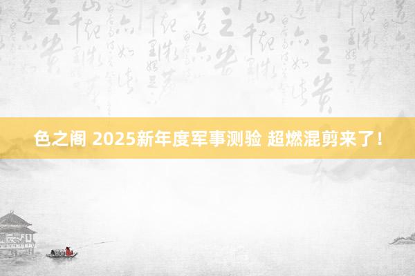 色之阁 2025新年度军事测验 超燃混剪来了！