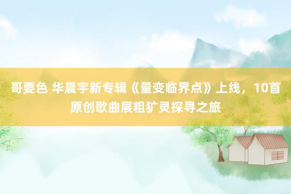 哥要色 华晨宇新专辑《量变临界点》上线，10首原创歌曲展粗犷灵探寻之旅