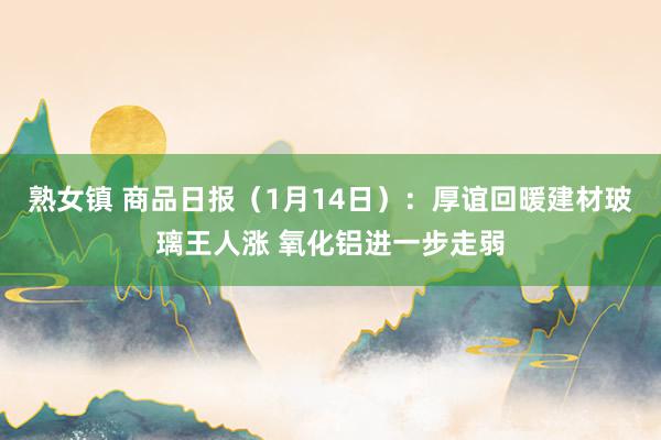 熟女镇 商品日报（1月14日）：厚谊回暖建材玻璃王人涨 氧化铝进一步走弱